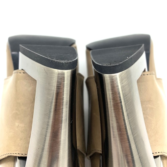 Vic Matie Taupe Leather Ankle Boots - Picture 10 of 15